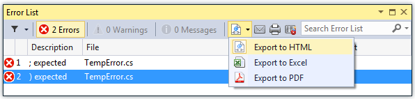 Error List Manager 2 Released with Visual Studio 2015&nbsp;support
