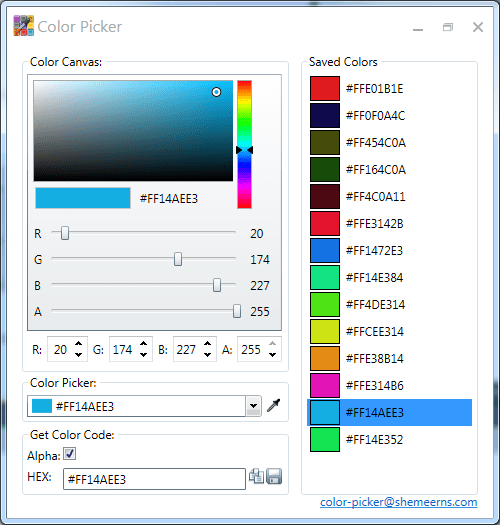Integrated Color Picker for Visual Studio